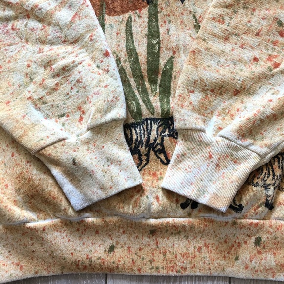 Vintage 90’s TIGER AOP Deep Sea T’s Sweatshirt Adult Unisex Large Made in USA - Picture 6 of 12